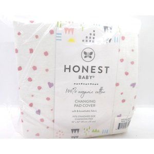 Changing Pad Covers by Honest Baby Pink and Pink and White Print NEW
